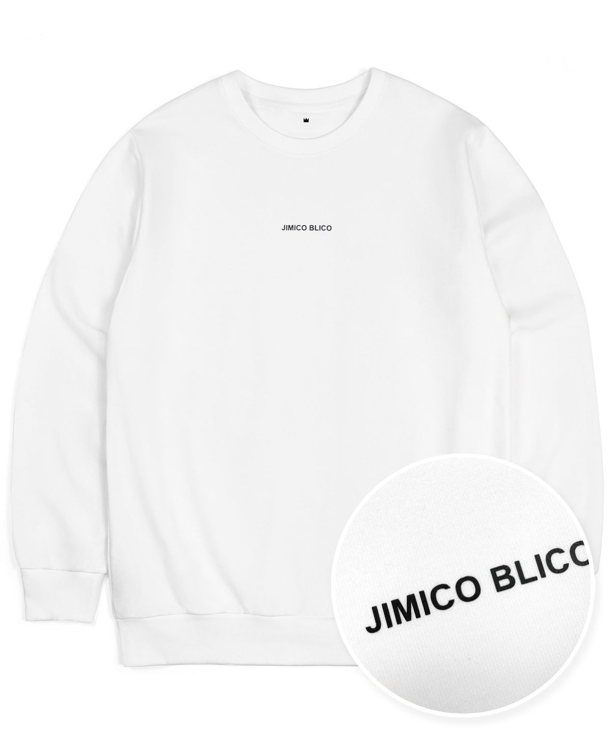 지미코 브리코(JIMIKO BLICO) JB logo si mtm white 맨투맨