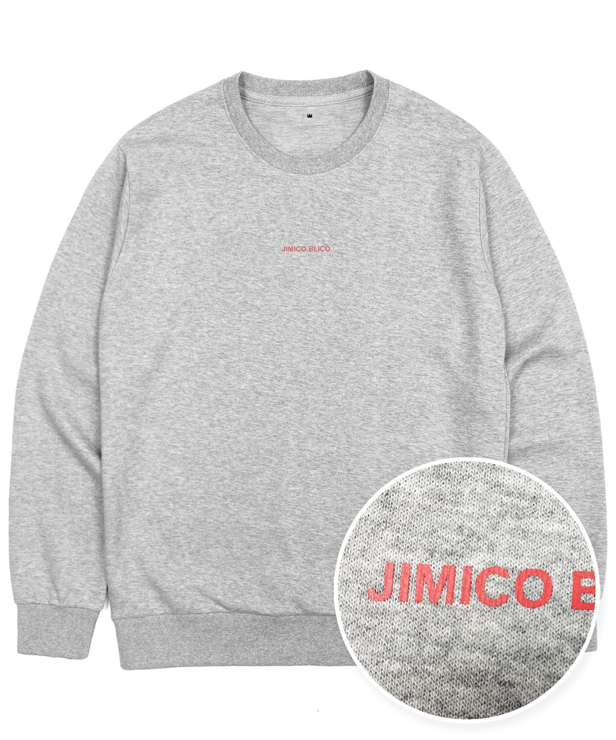 지미코 브리코(JIMIKO BLICO) JB logo si mtm gray 맨투맨
