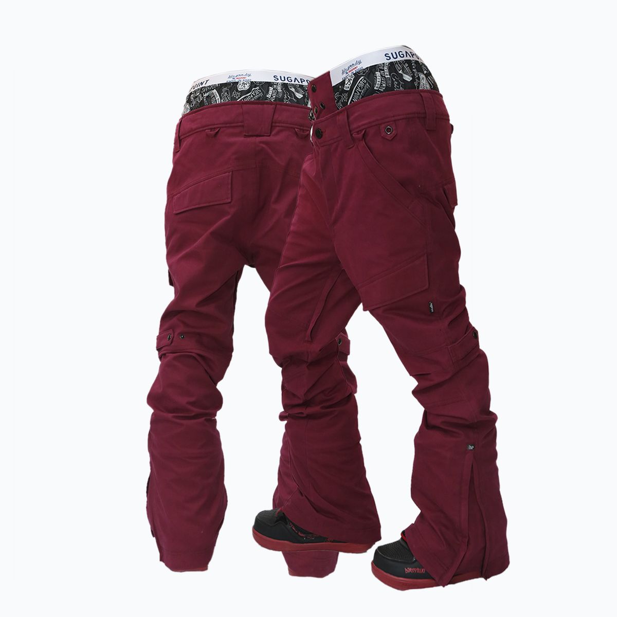 슈가포인트(SUGAPOINT) 남자 슬림핏 보드 팬츠 RIDER 59 SLIM - BURGUNDY
