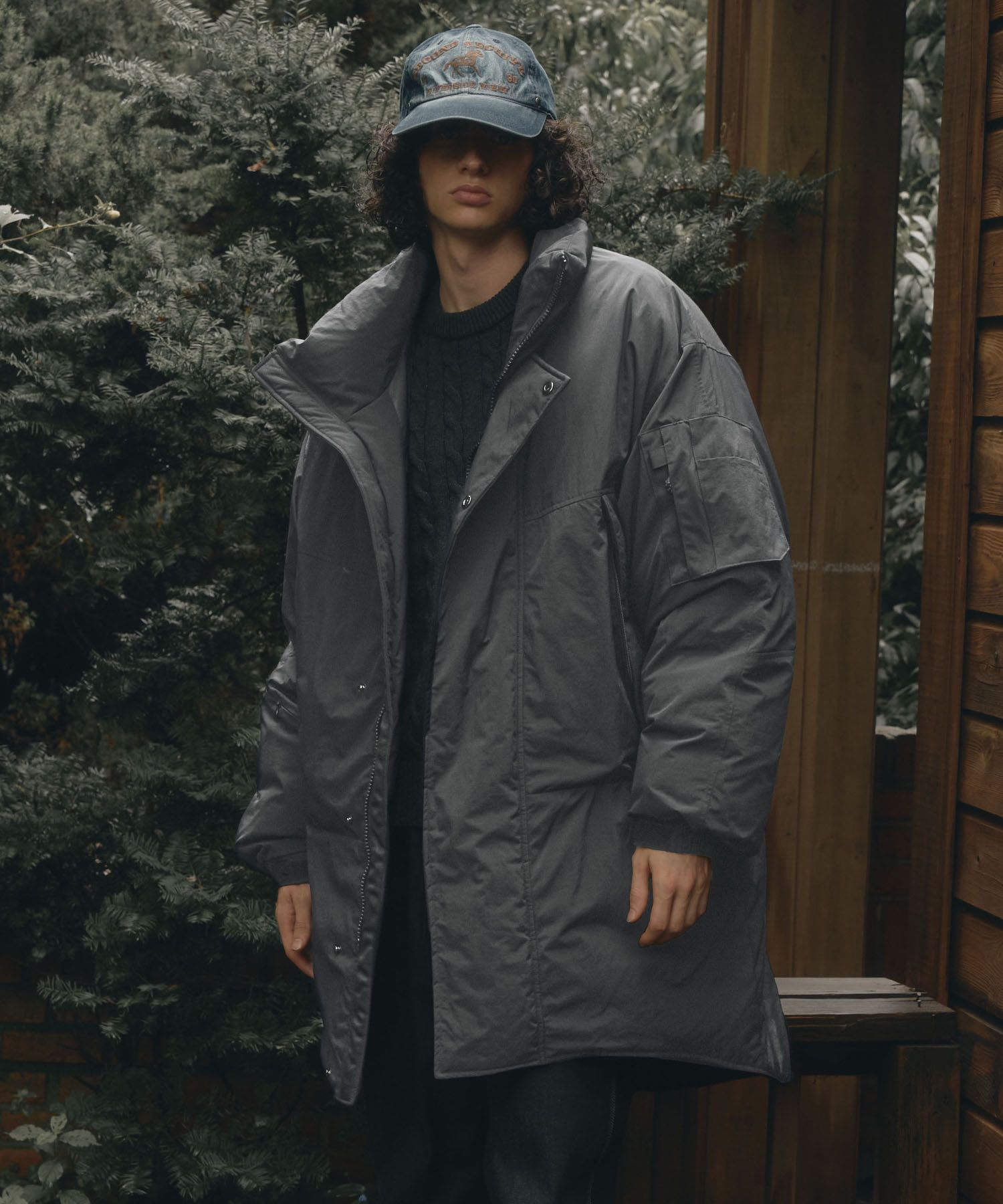 MUSINSA | SECONDMONO [DUCK DOWN] MONSTER PARKA DARK GRAY