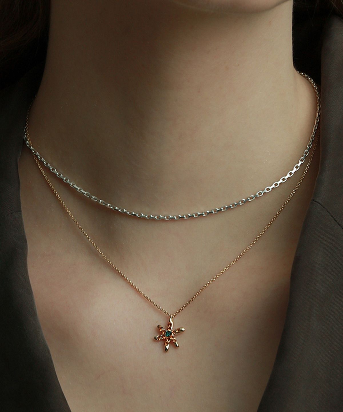 파피(POPPI) Basic silver chain chocker