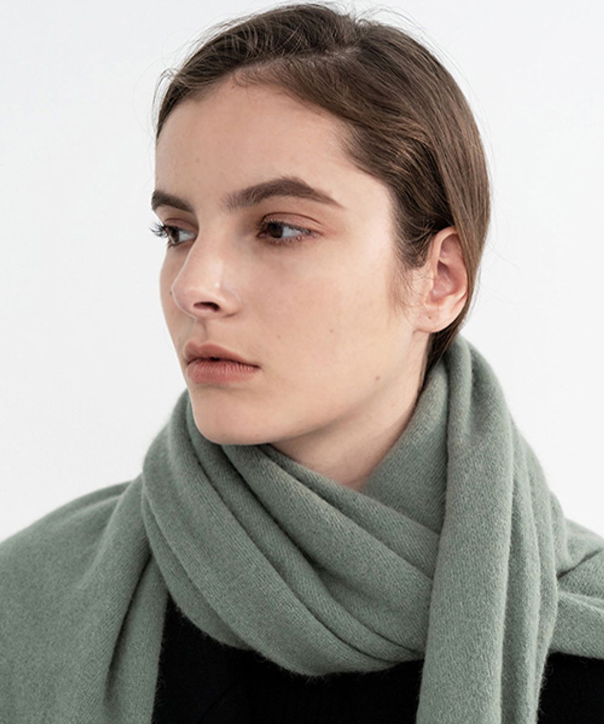 아바몰리(AVA MOLLI) FOX RACCON SHAWL (Mint)
