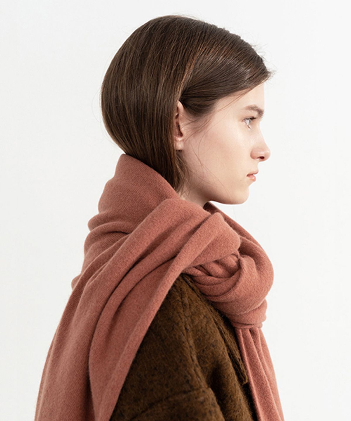 아바몰리(AVA MOLLI) FOX RACCON SHAWL (Pink)