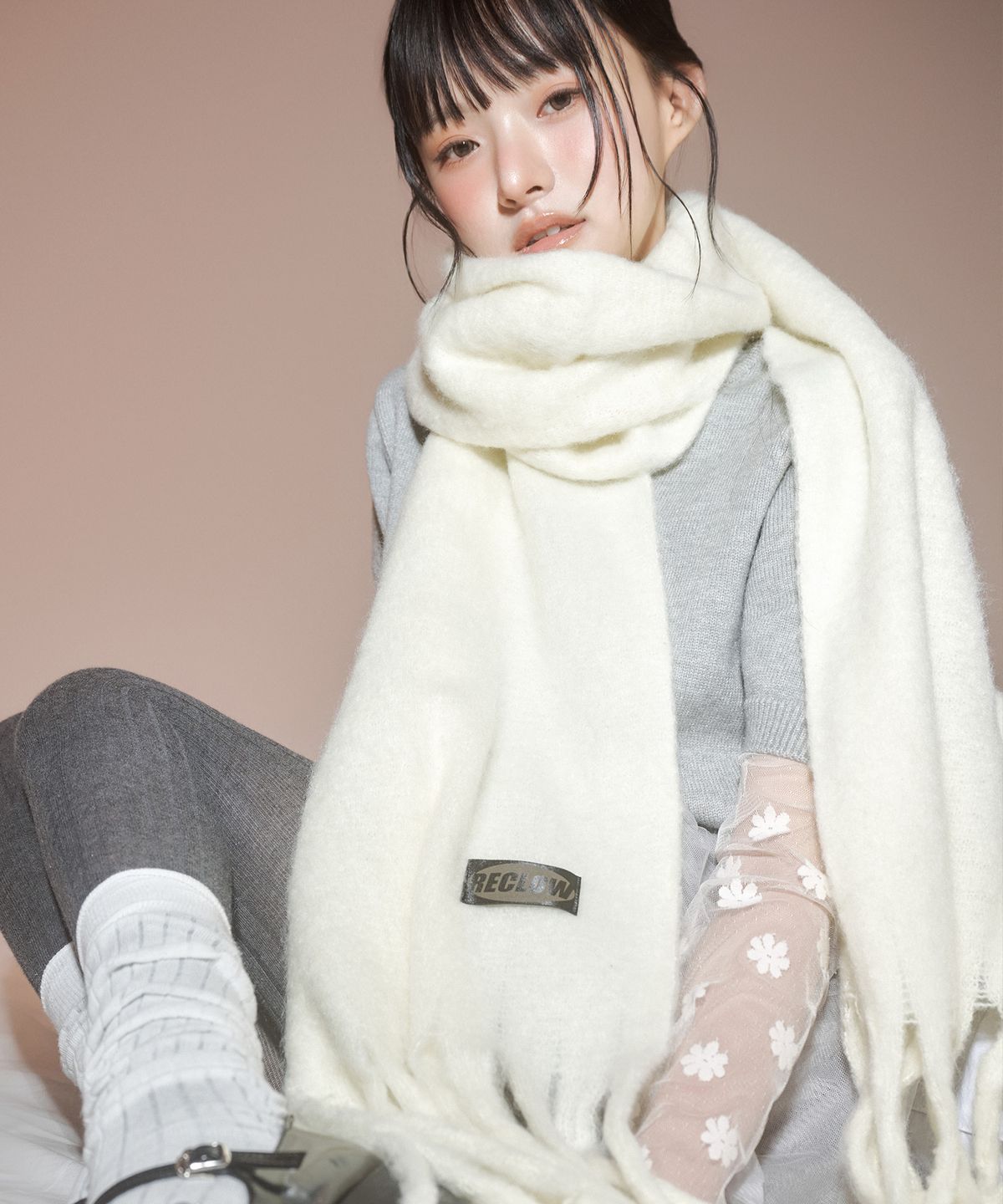 리끌로우(RECLOW) RC A COMMA IVORY 머플러