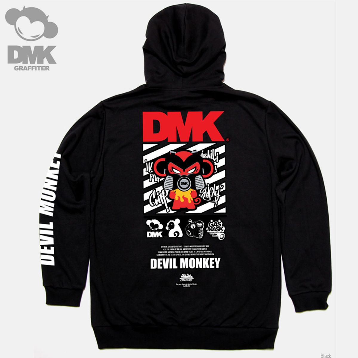 돌돌(DOLDOL) DMK_HOODY_94 그래피티 아티스트 데빌몽키 dmk 타투 캐릭터 그래피티 그래픽 디자인 후드티 후디