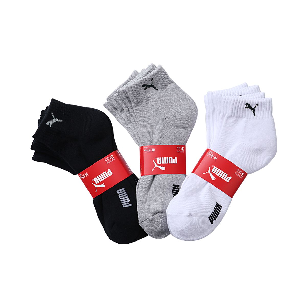 푸마양말(PUMA SOCKS) 쿠션 쿼터 삭스 3PACK [컬러선택]