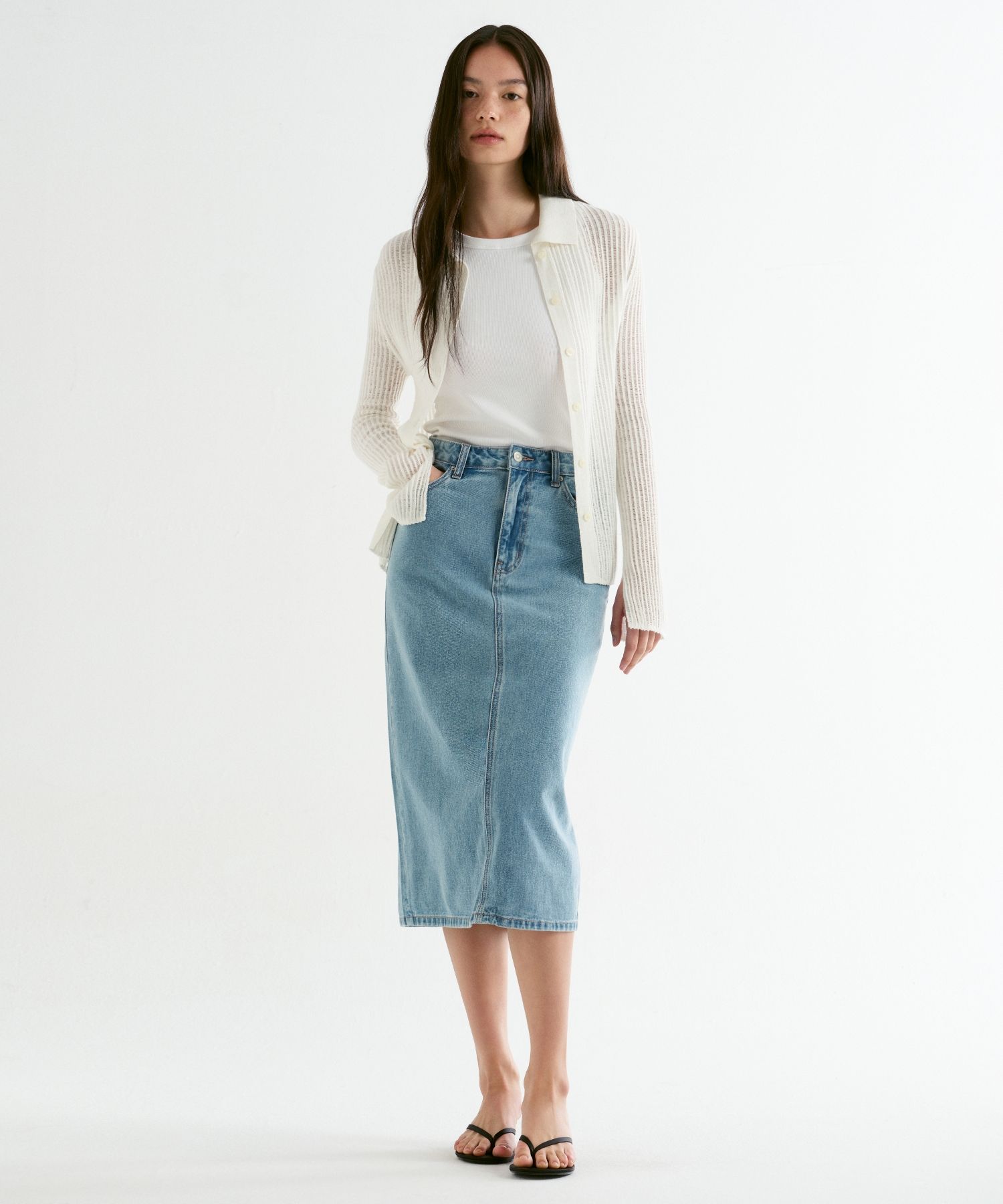 MUSINSA | MUSINSA STANDARD WOMAN WOMENS DENIM MIDI
