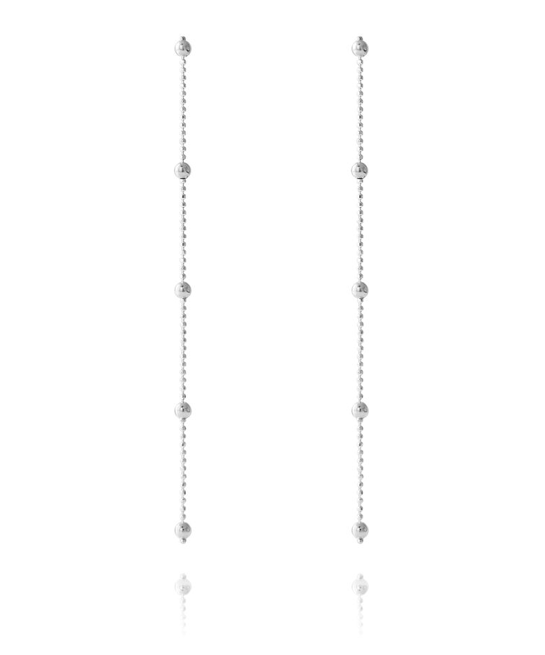 Swing ball drop Earring (Silver)