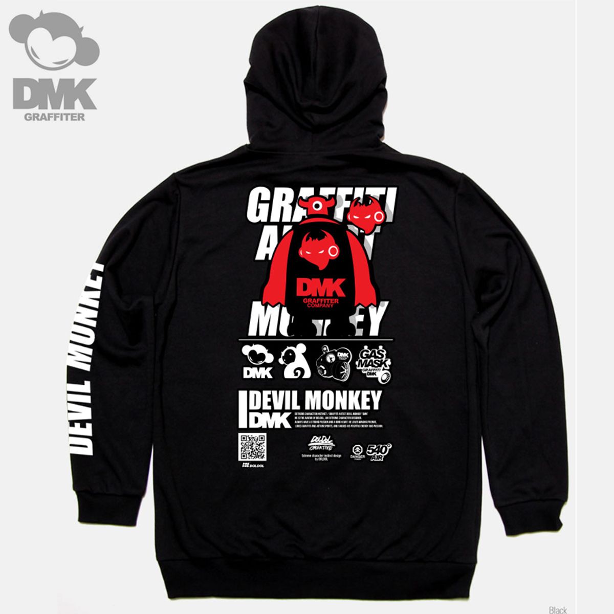 돌돌(DOLDOL) DMK_HOODY_98 그래피티 아티스트 데빌몽키 dmk 타투 캐릭터 그래피티 그래픽 디자인 후드티 후디