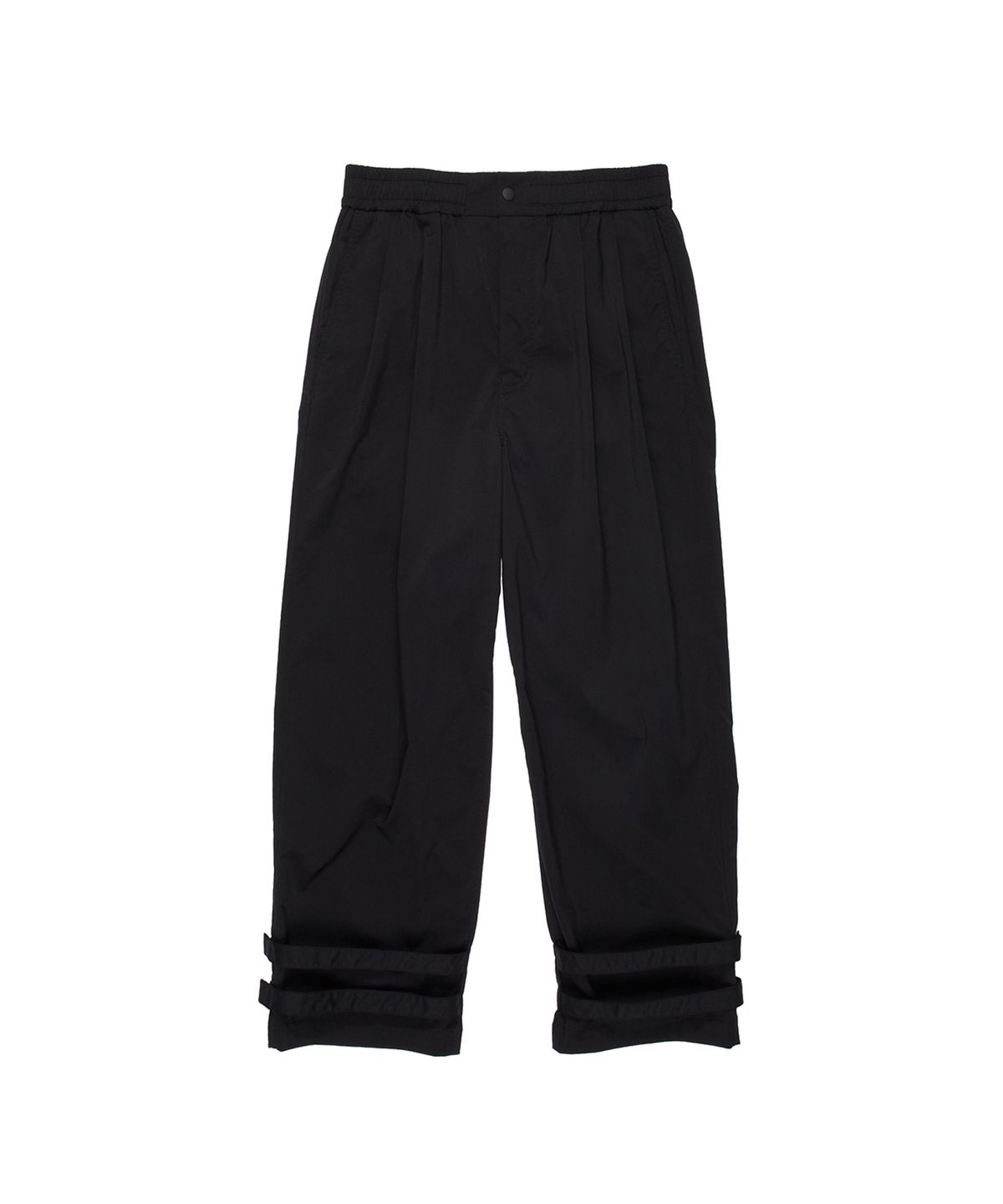 폴루션(POLLUTION) TUCK VELCRO PANTS BLACK