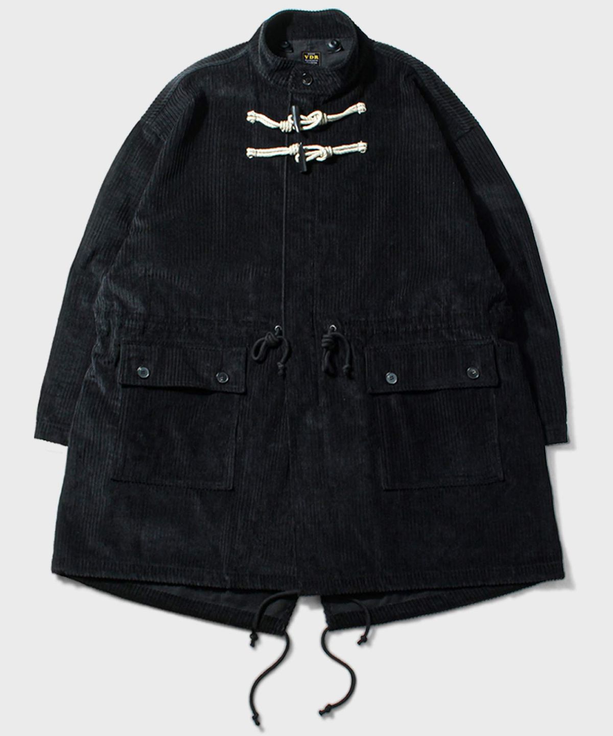 비디알(VDR) CORDUROY TOGGLE FISHTAIL PARKA [Black Night]