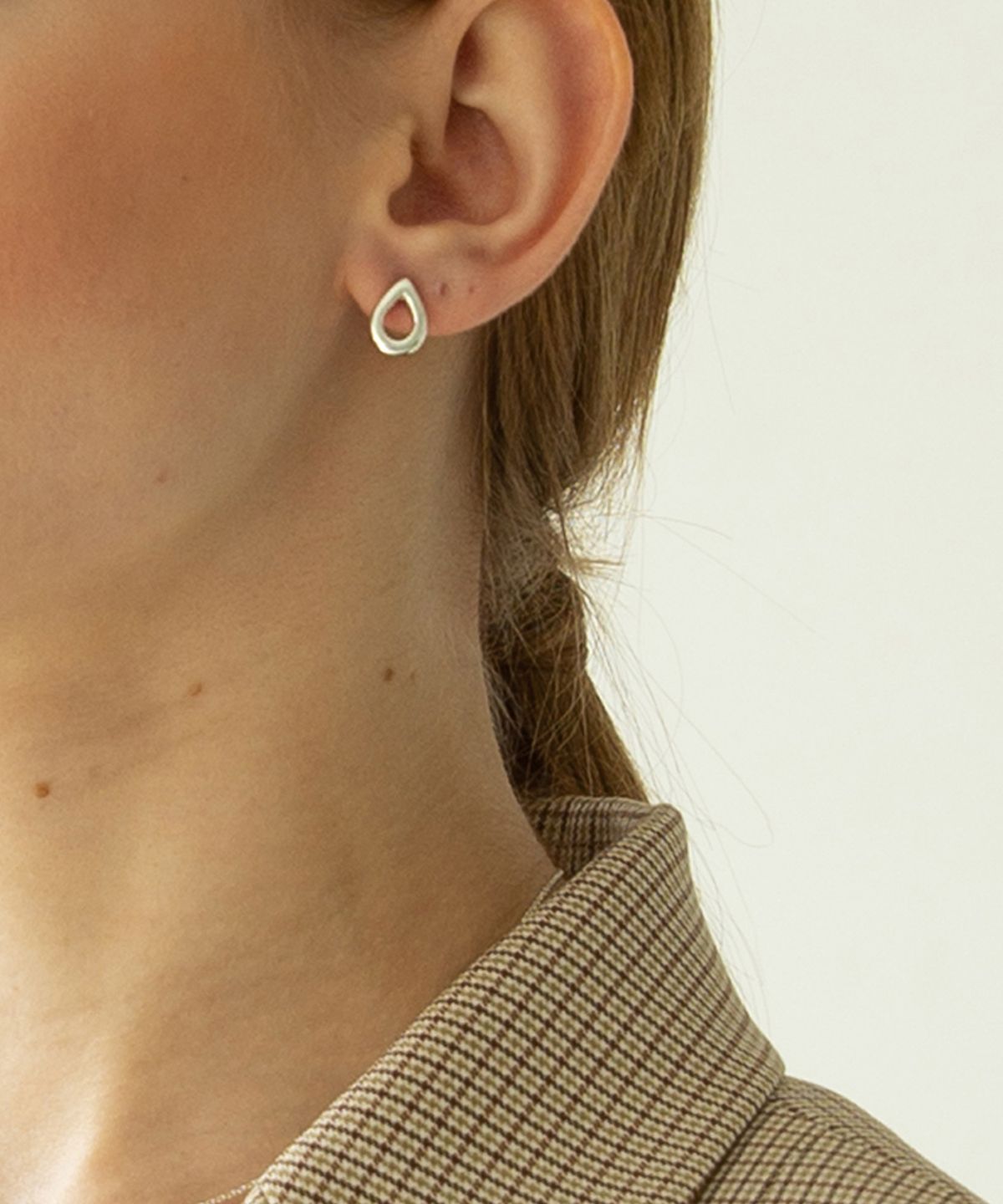 티에드(TIEDE) W-drop stud Earring