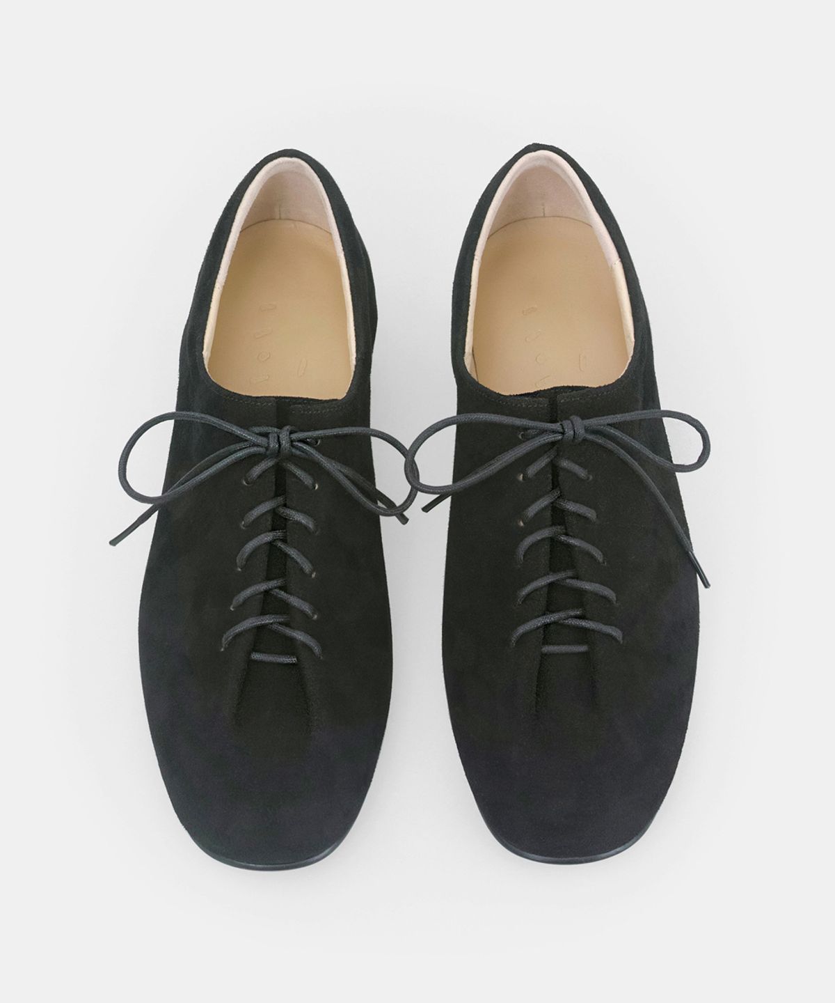 흰(HEENN) Folded Derby . Suede Black