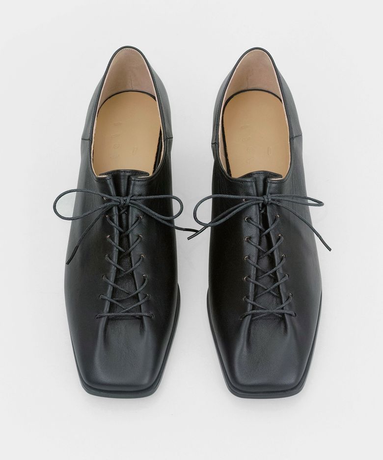 Folded Derby Pumps . BK [HS2008]