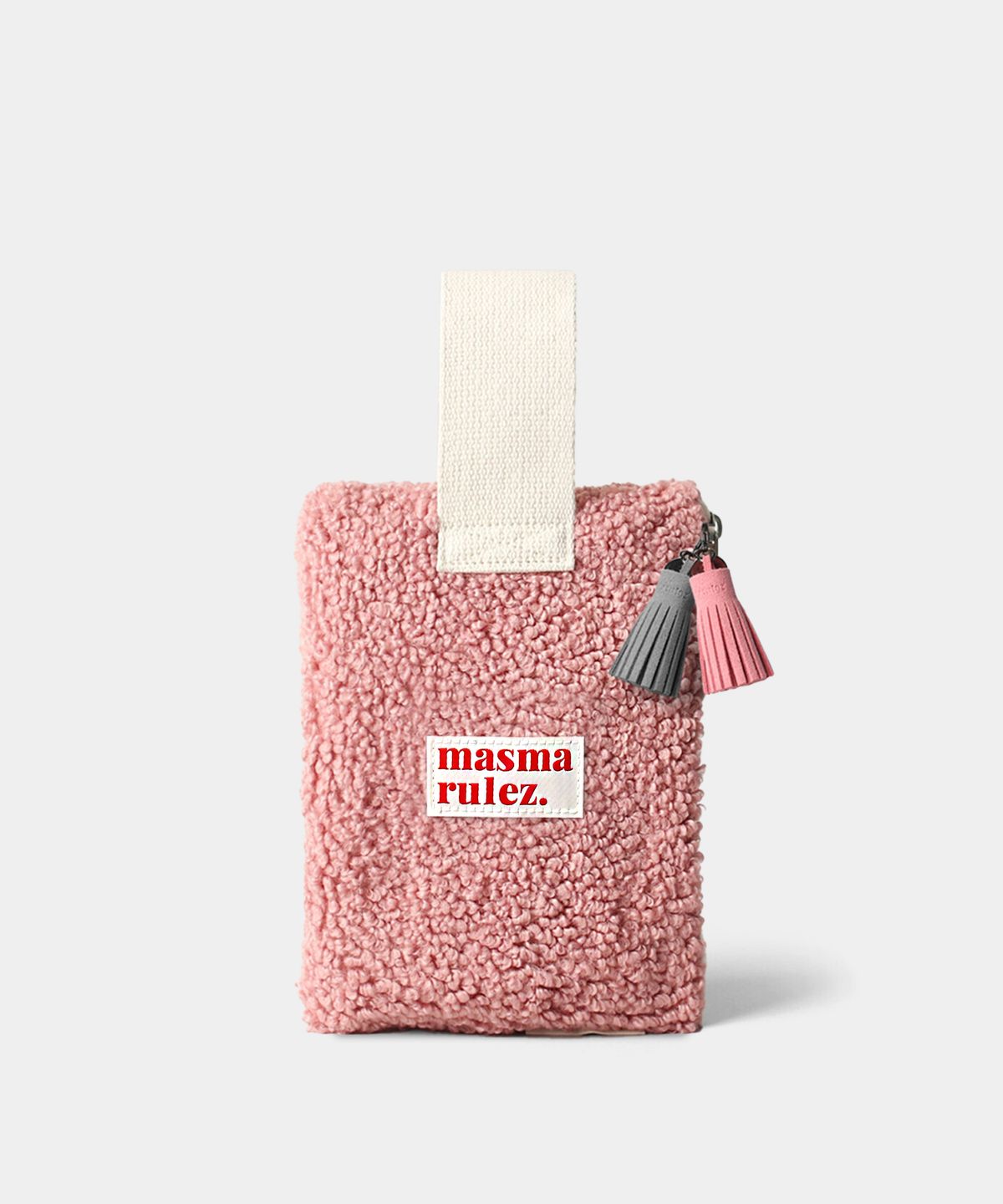 마스마룰즈(MASMARULEZ) Strap pouch _ Fleeced pink
