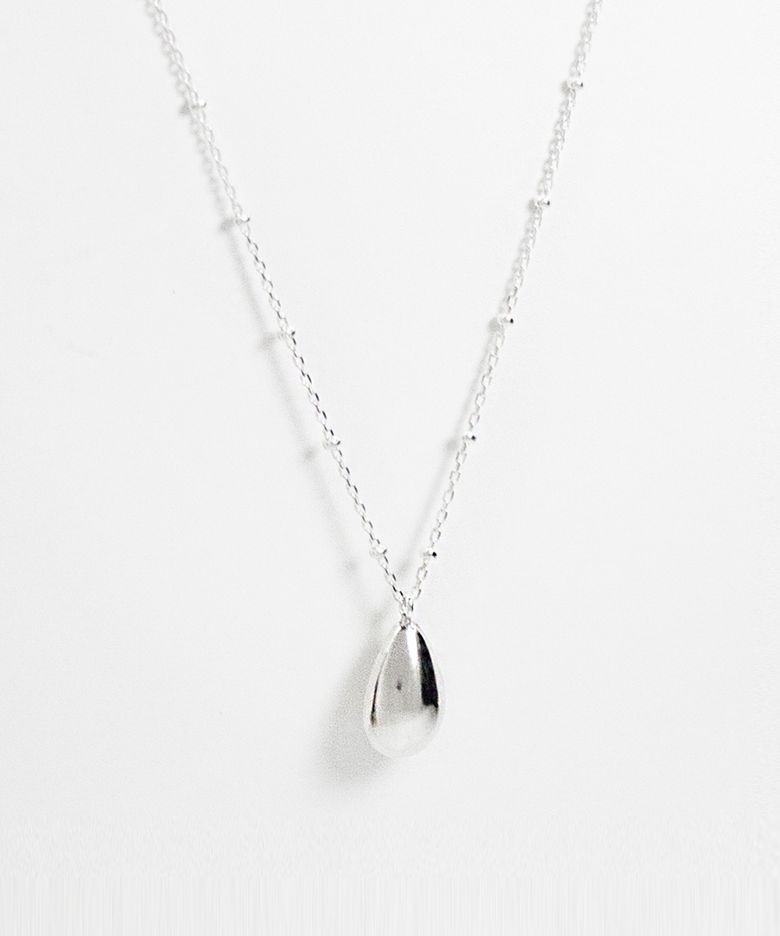 W-drop Necklace 02 (Silver)