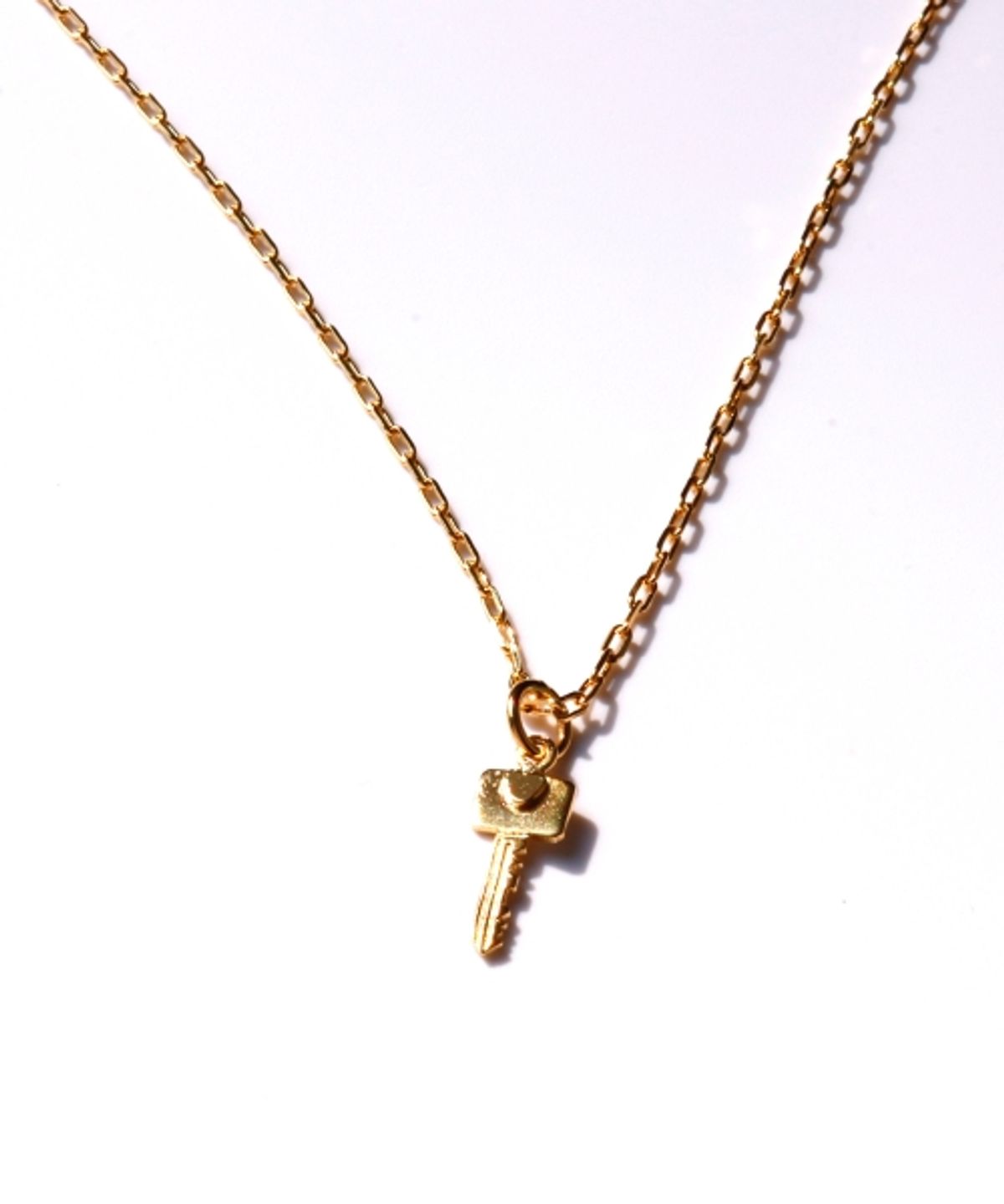 봉보(BONBEAU) Mini key pendant simple Necklace 미니 키 팬던트 포인트 체인 목걸이