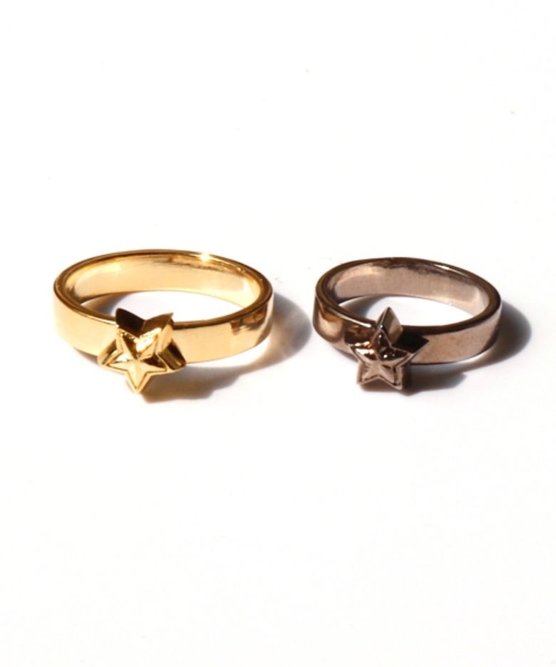Double star point chic simple Ring 별 포인트 유니크 볼드 반지