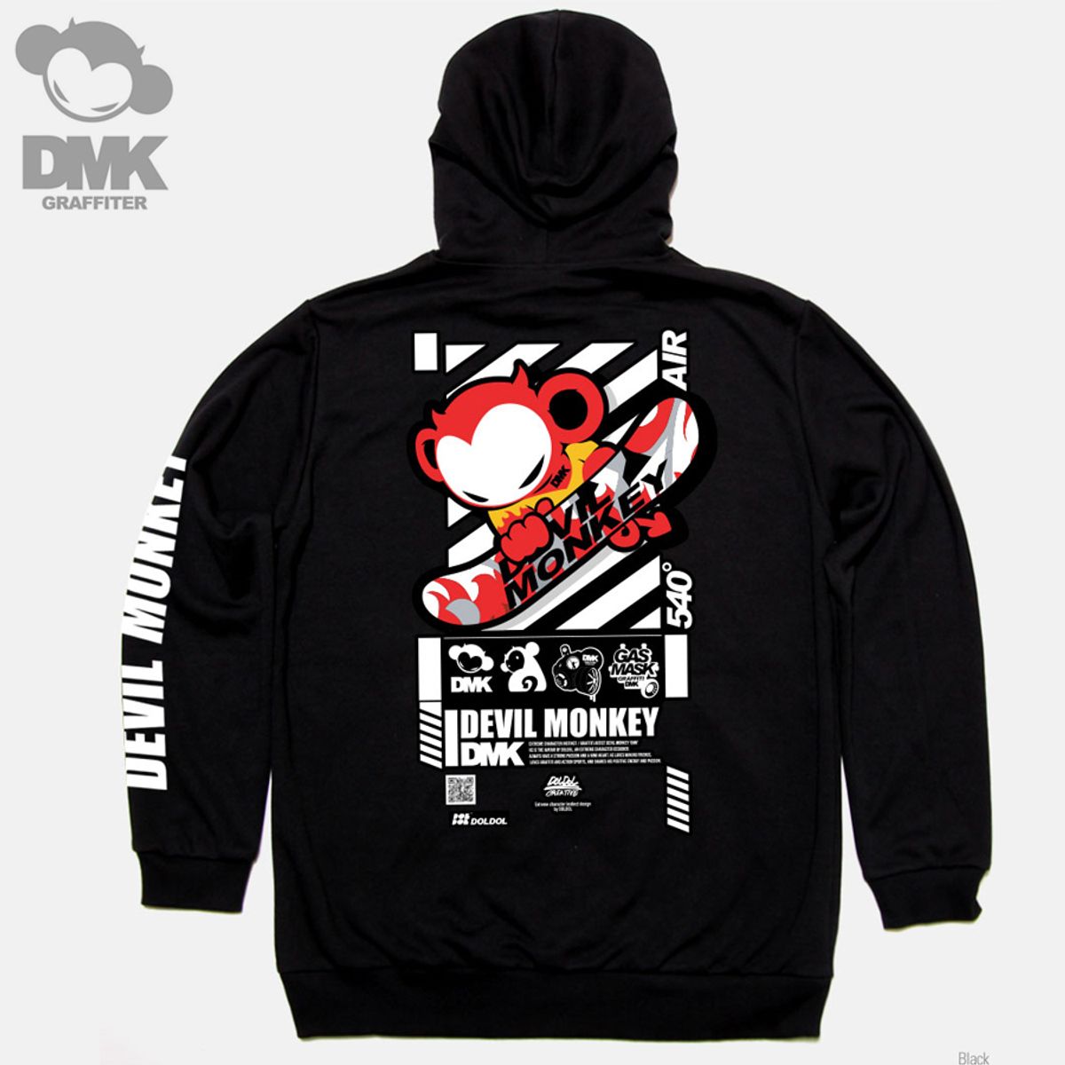 돌돌(DOLDOL) DMK_HOODY_102 그래피티 아티스트 데빌몽키 dmk 타투 캐릭터 그래피티 그래픽 디자인 후드티 후디