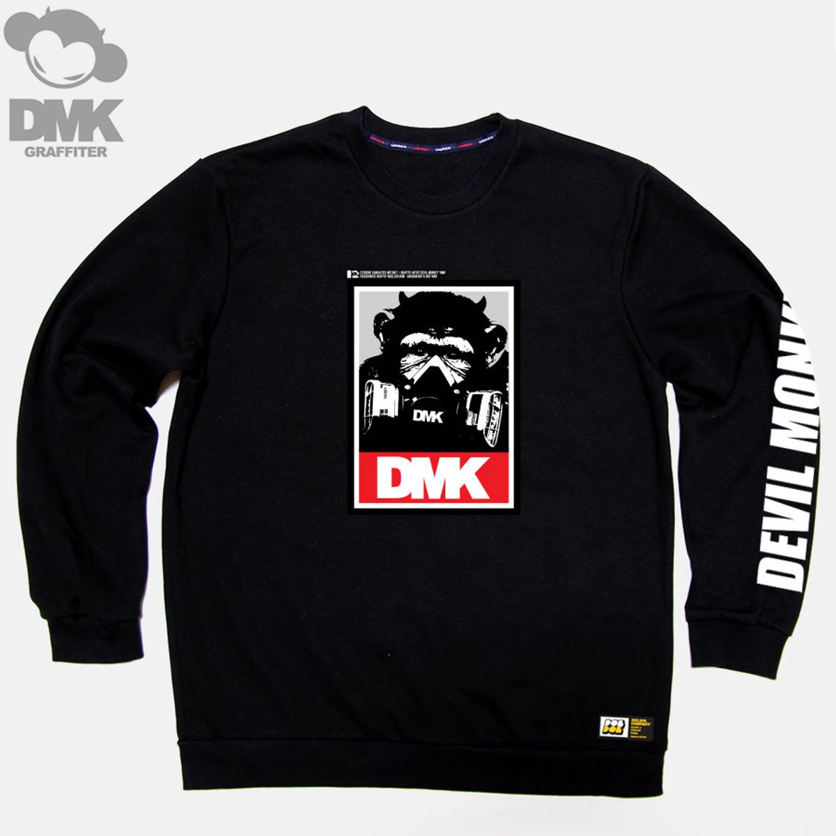 돌돌(DOLDOL) DMK_MTM_45 그래피티 아티스트 데 빌몽키 DMK 익스트림 캐릭터 그래픽 그래피티  맨투맨 긴팔티 긴팔