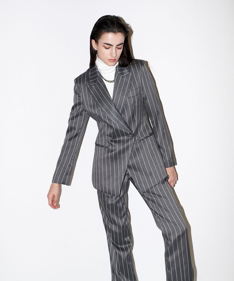 Not a Cliche tailored Jacket [Stripe Grey]