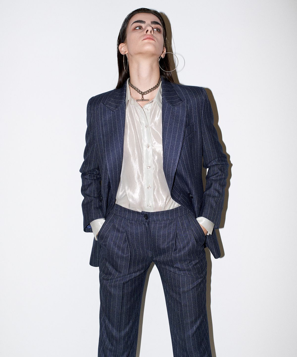 채뉴욕(CHAENEWYORK) Not a Cliche tailored Jacket [Stripe Navy]