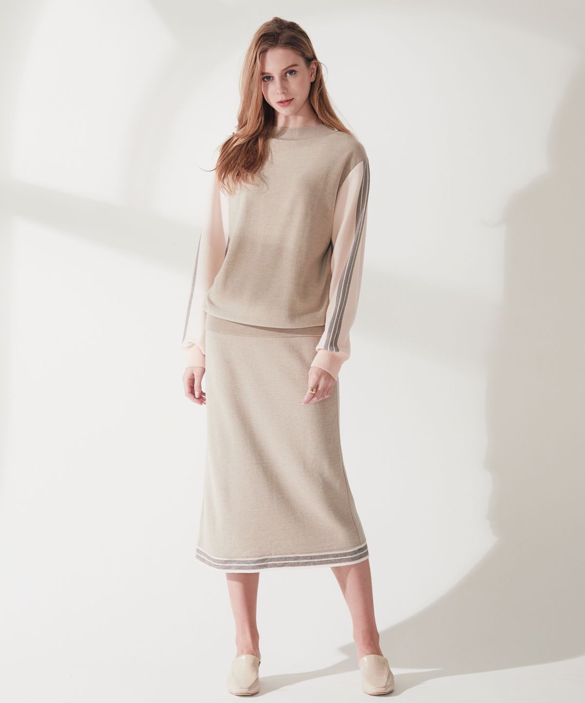엔오티(NOT) Soft wool knit two piece