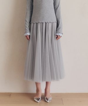 [5컬러] 롱 플레어 샤 스커트