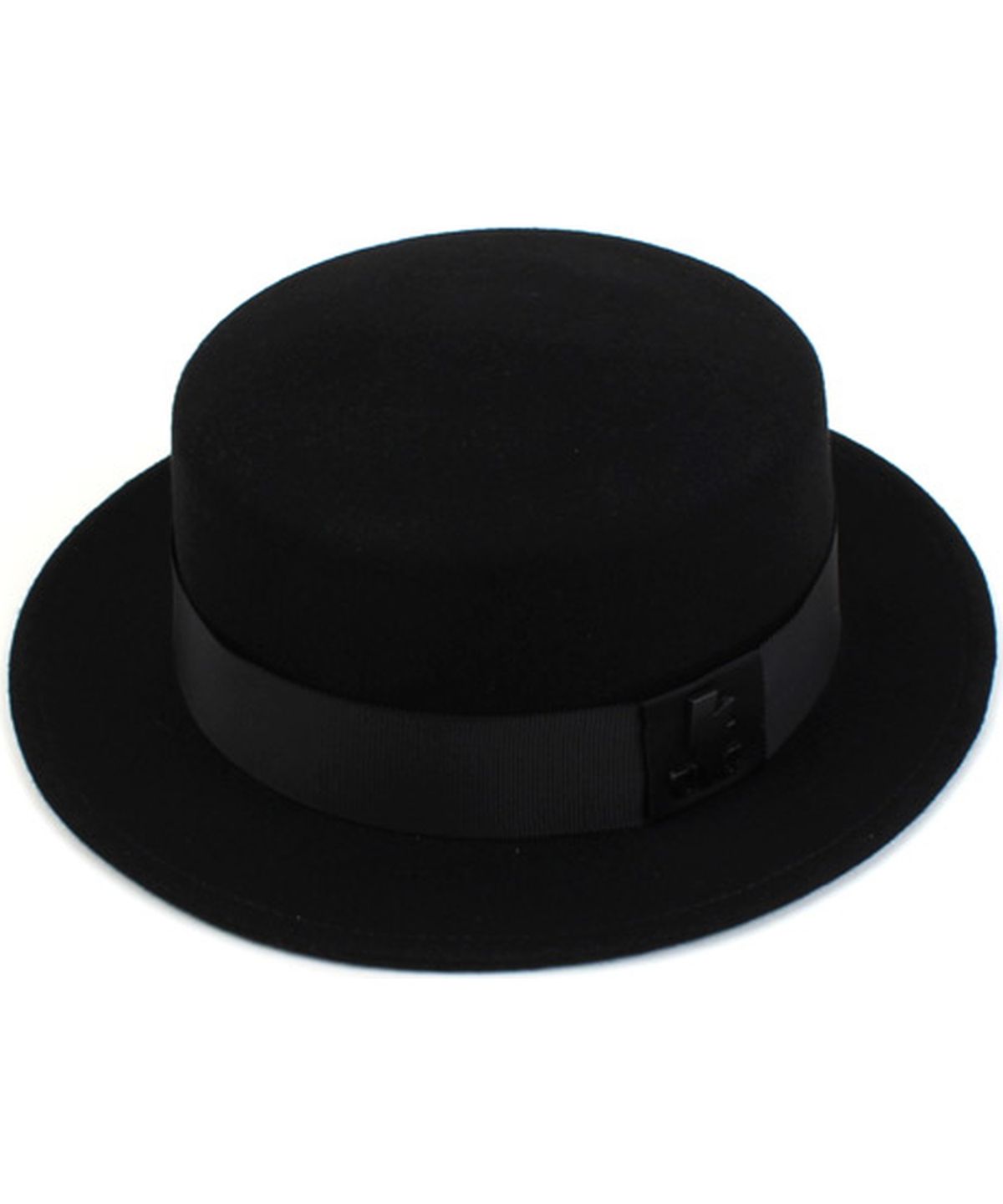 유니버셜 케미스트리(UNIVERSAL CHEMISTRY) Black Flat Short Line Wool Fedora 숏페도라