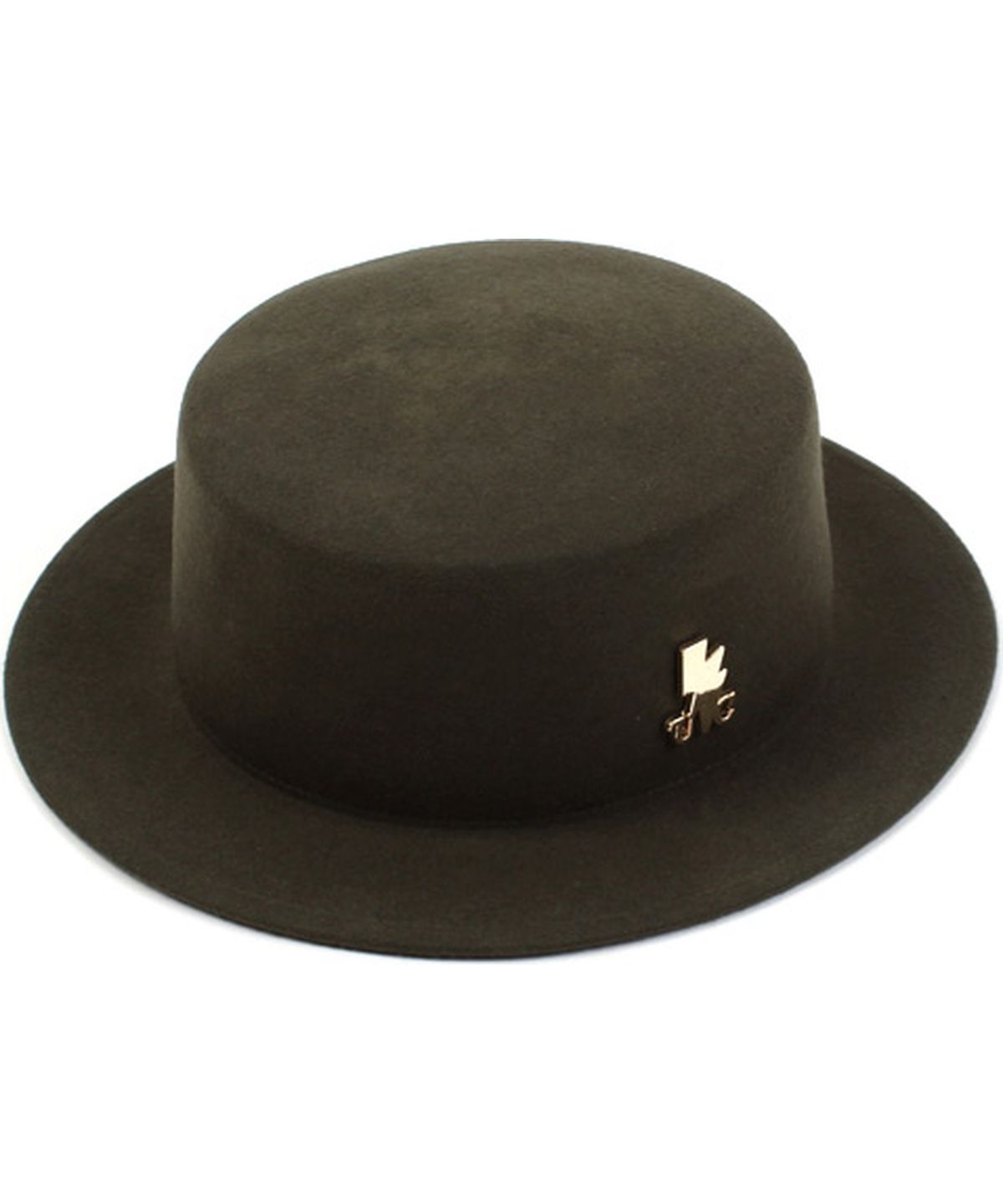 유니버셜 케미스트리(UNIVERSAL CHEMISTRY) Khaki Flat Short Wool Fedora 숏페도라