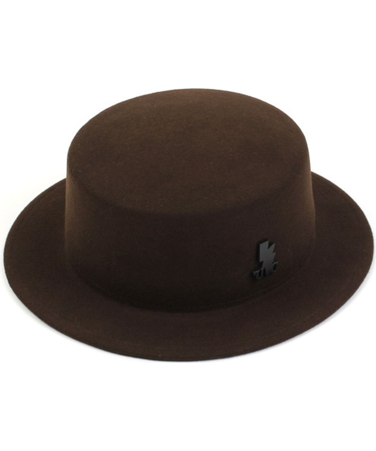 유니버셜 케미스트리(UNIVERSAL CHEMISTRY) Brown Flat Short Wool Fedora 숏페도라
