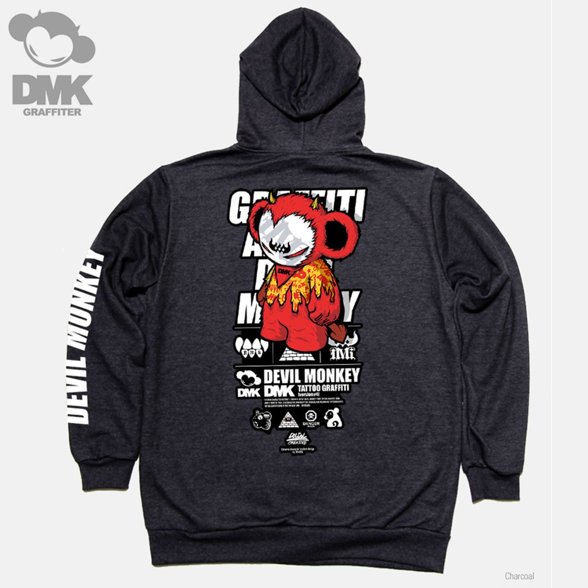 돌돌(DOLDOL) DMK_HOODY_110 그래피티 아티스트 데빌몽키 dmk 타투 캐릭터 그래피티 그래픽 디자인 후드티 후디
