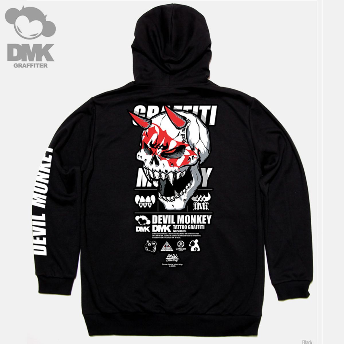 돌돌(DOLDOL) DMK_HOODY_111 그래피티 아티스트 데빌몽키 dmk 타투 캐릭터 그래피티 그래픽 디자인 후드티 후디