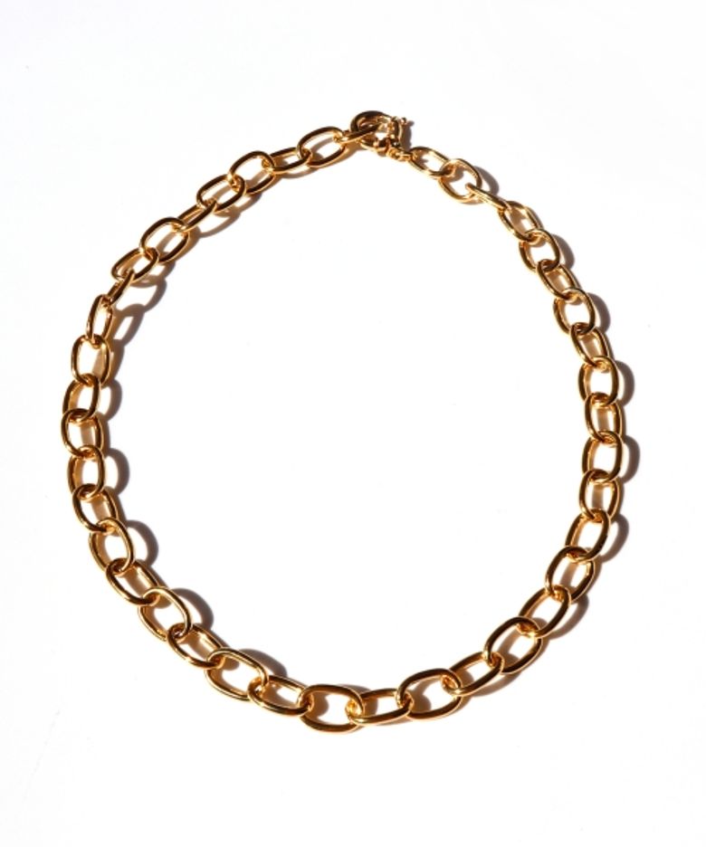 Bold oval chic chain Necklace 18k 골드도금 볼드 체인 목걸이