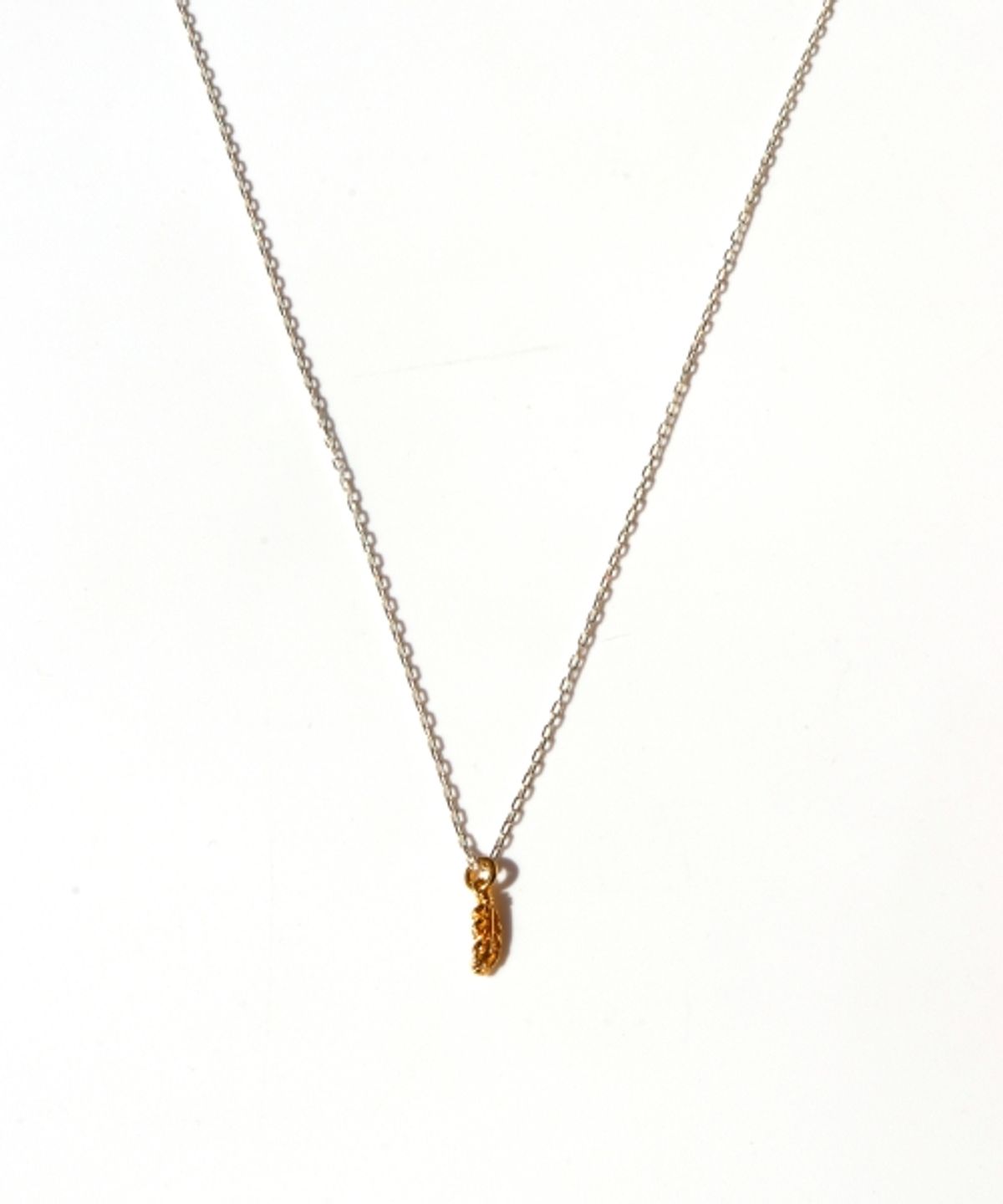 봉보(BONBEAU) Tiny leaf pendant simple Necklace 나뭇잎 팬던트 실버 체인 목걸이