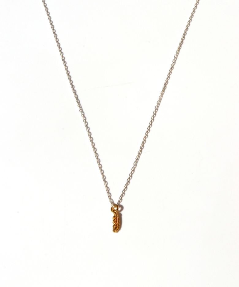Tiny leaf pendant simple Necklace 나뭇잎 팬던트 실버 체인 목걸이