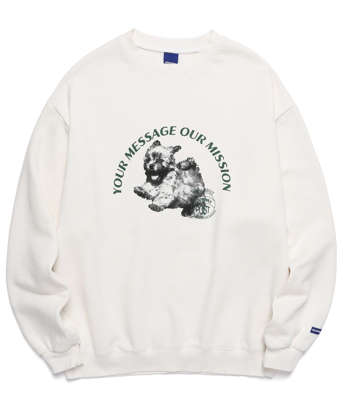 스텝온리(STAFFONLY) PUPPY STAMP SWEATSHIRTS (WHITE)