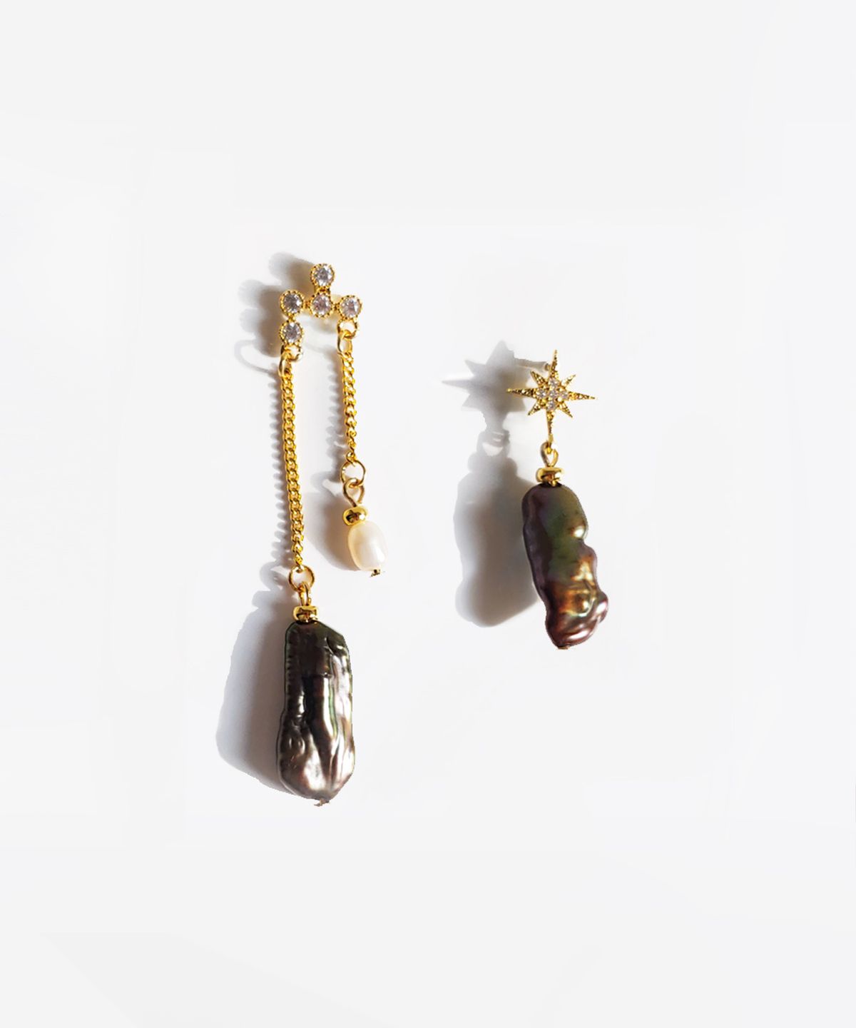 제이로브(JROBE) black pearl earring