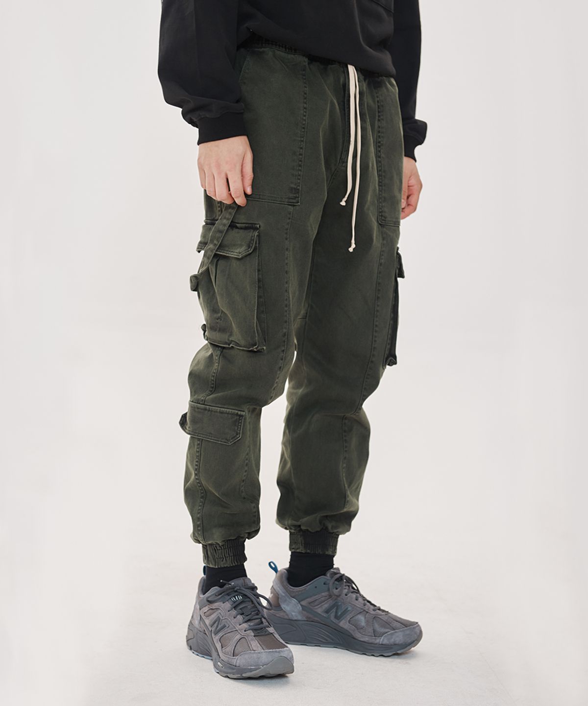 매니아매스(MANIAMASS) GARMENT DYEING WASHING MULT PANTS ID CARGO GD 20