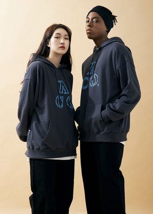 ACO LOGO HOODIE (Charcoal/Blue)