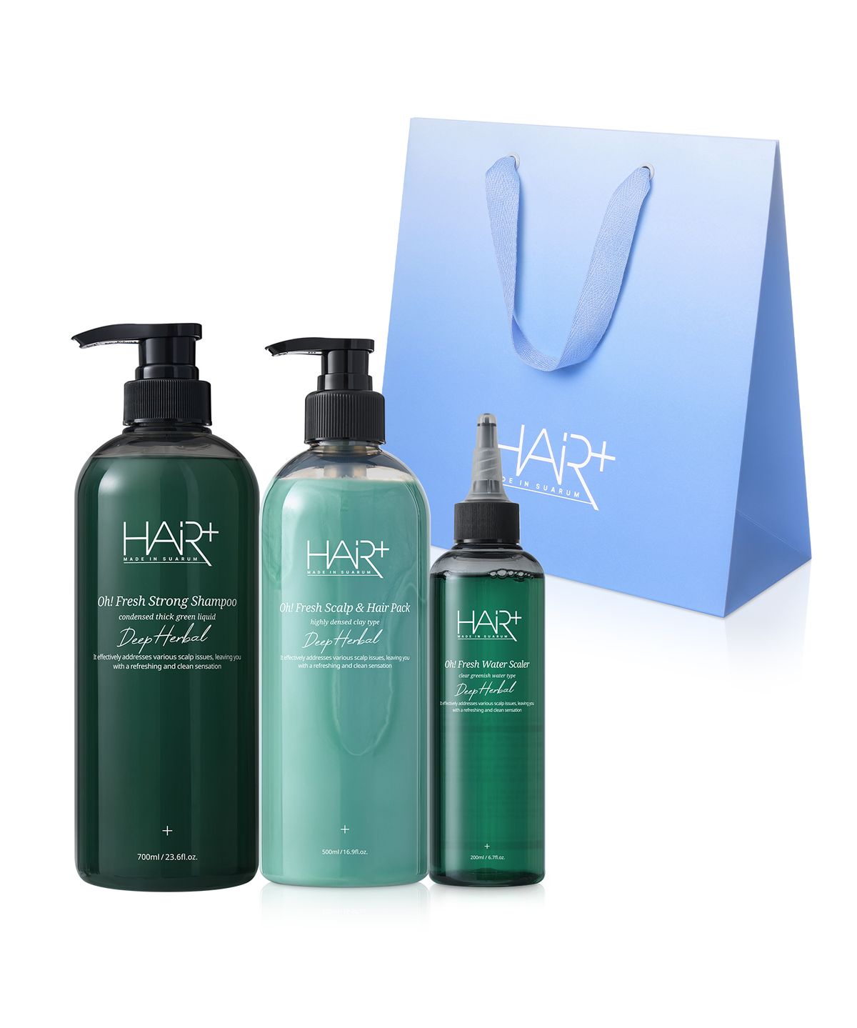 헤어플러스(HAIRPLUS) 오프레시 지성 두피 스케일링 비듬 클리닉 선물세트 (탈모완화기능성)
