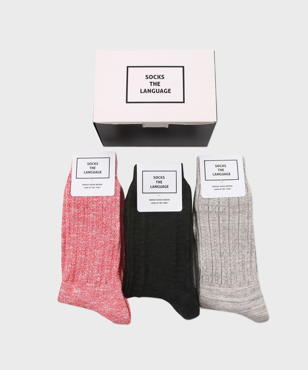 삭스더랭귀지(SOCKS THE LANGUAGE) 휴먼 니트 양말 3SET