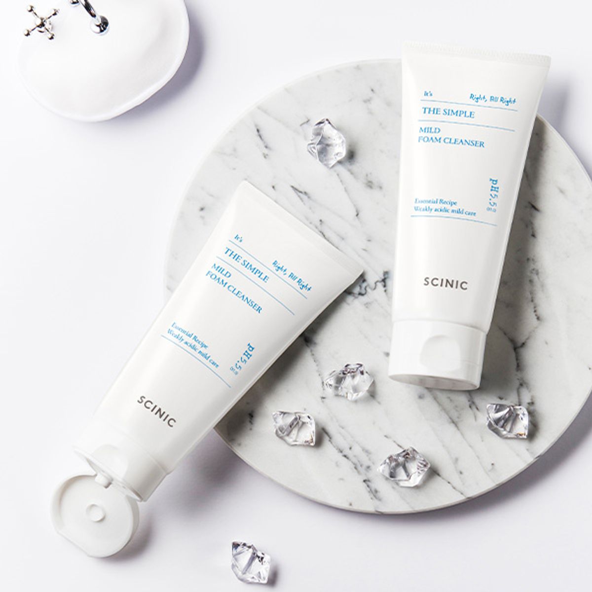 싸이닉(SCINIC) 더 심플 약산성 마일드 폼 클렌저 120ml 2개