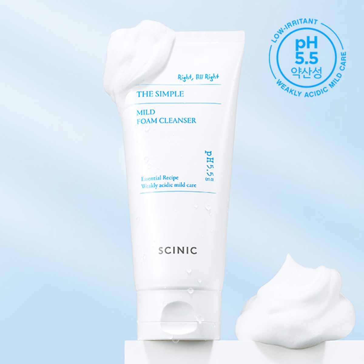 싸이닉(SCINIC) 더 심플 마일드 약산성 폼 클렌저 120ml