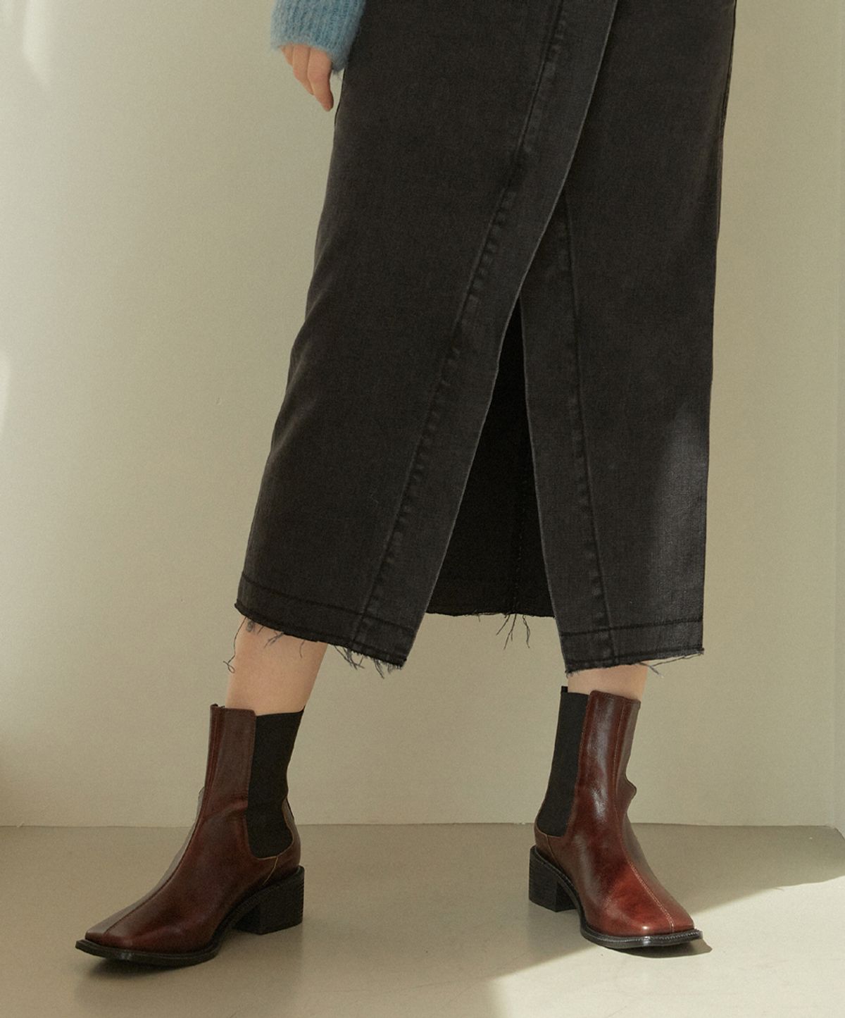 릴리슈(LILYSHOE) mago ankle boots - burgundy