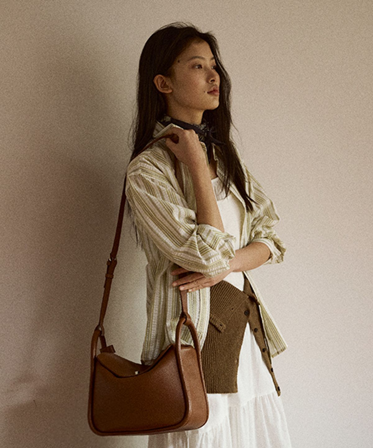 드메이커(DEMAKER) Dilly bag-caramel cafe