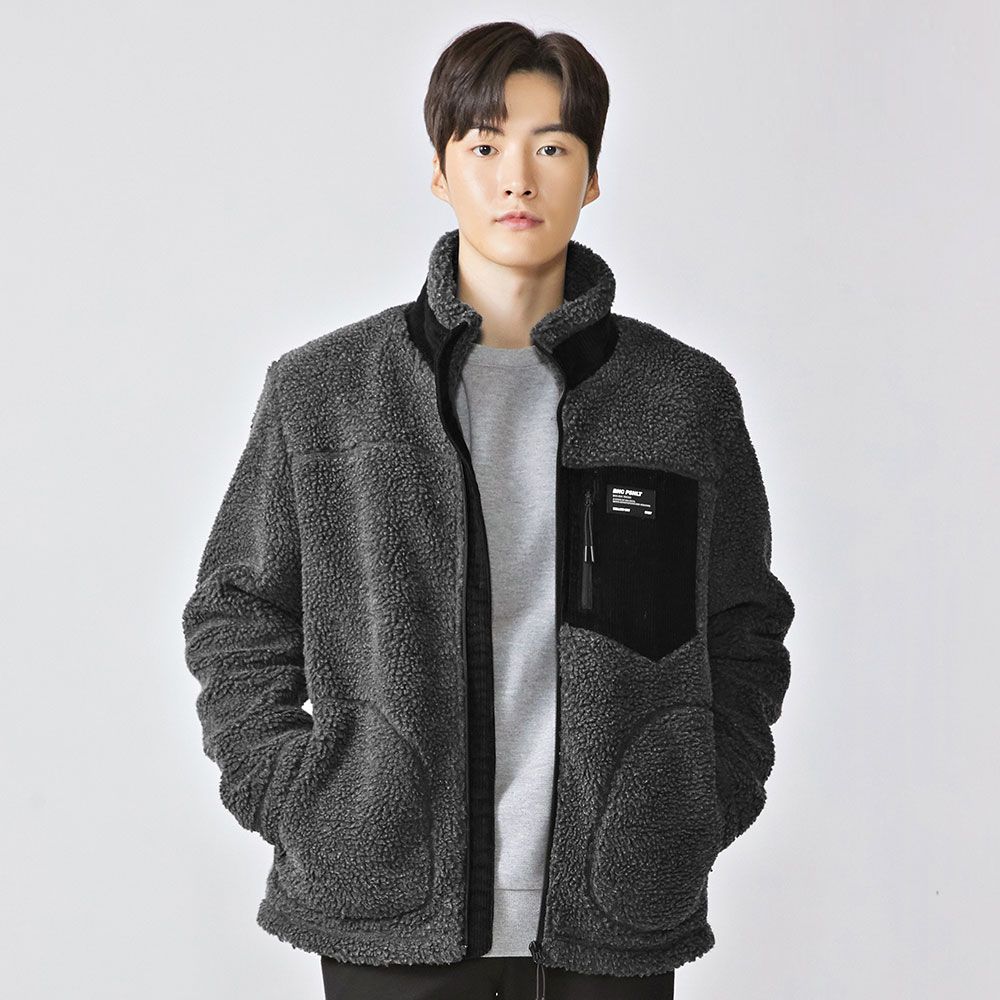 MUSINSA公式 | CHASECULT Public Fleece Boa High Neck Zip Up
