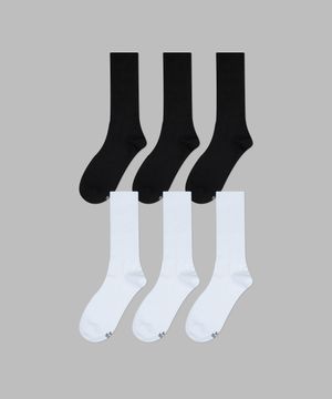 [6PACK] 168 모노 트라우져 삭스 _ 스노우 화이트/블랙