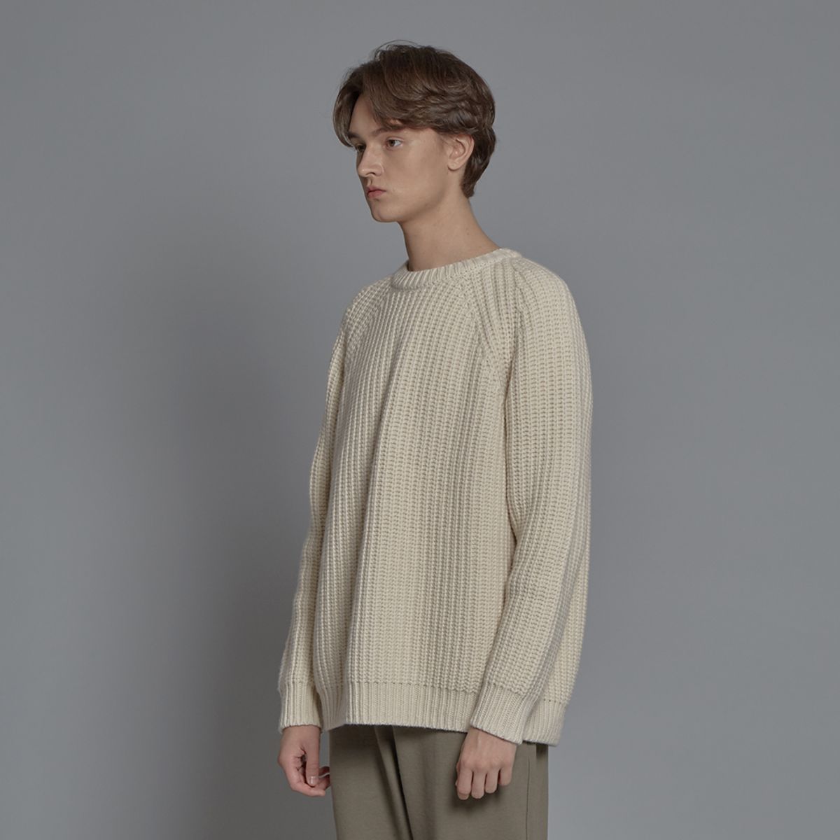 호웨어(HOWEAR) 20FW GRANMA KNIT - IVORY