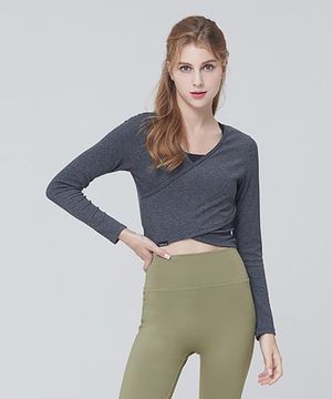 CLWT8071 포그니 골지 롱 슬리브 멜란지그레이